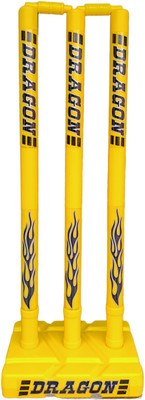 Aenox Wickets Cricket Stumps Plastic Stump Stand Wicket Stump Cricket Stump Full Size(Yellow)