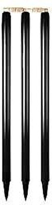 vinox 3 Wooden Stumps & 2 Bails CRICKET WOODEN STUMPS SET(Black)