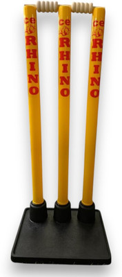 CE Rhino Flexi Cricket Stump Stand with Plastic Stumps and Heavy Rubber Base(Yellow)