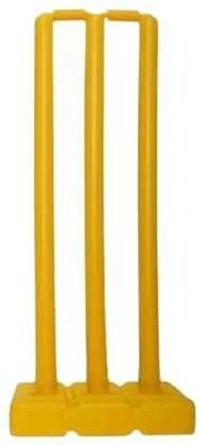 MINESFIT Heavy Champion Cricket Plastic Stump Set 3 Wicket Set, 1 Stand, 2 Bails(Multicolor)