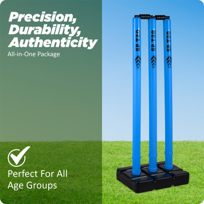SP T20 HEAVY PLASTIC FULL SIZE STUMP SET(Blue, Black)
