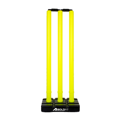 BOLDFIT Wickets Cricket Stumps Plastic Stump Stand Wicket Stump Cricket Stump Full Size(Green)