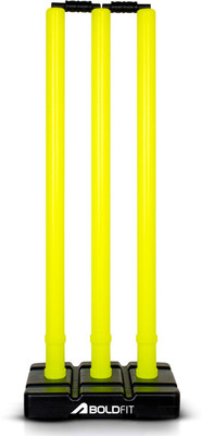 BOLDFIT Wickets Cricket Stumps Plastic Stump Stand Wicket Stump Cricket Stump Full Size(Green)