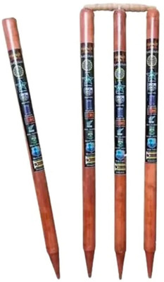 SportskartX Pack of 4 stumps & 2 bails(Brown)