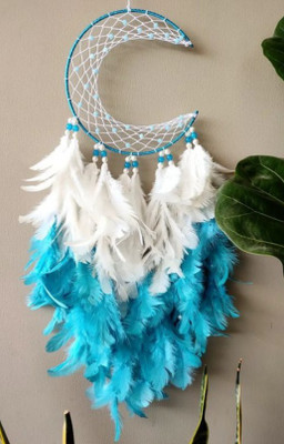UVID ART AND CRAFT SUPPLIES Feather Dream Catcher(30 inch, Blue)