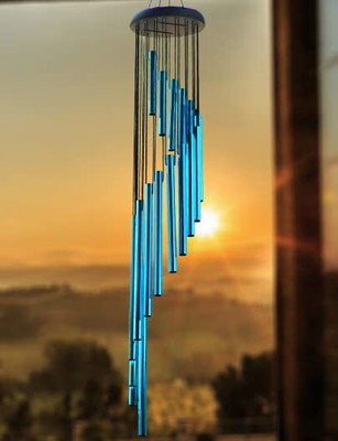 PARADIGM pictures Big windchime with sound Aluminium Windchime(24 inch, Blue)