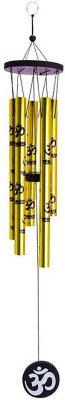 Tej Gifts Feng Shui Metal Wind Chime Large 5 Golden with OM Pipes Aluminium Windchime(21.65 inch, Gold)