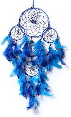 PNASGL Home Decor, Dream Catcher Wall Hanging for Bedroom Balcony Feather Dream Catcher Feather Dream Catcher(25.5 inch, Blue)
