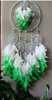 UVID ART AND CRAFT SUPPLIES Feather Dream Catcher(30 inch, Green)