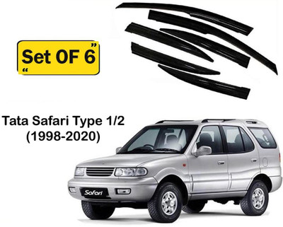 motobridge For Non-convertibles Front, Rear Wind Deflector(Tinted Tata Safari)