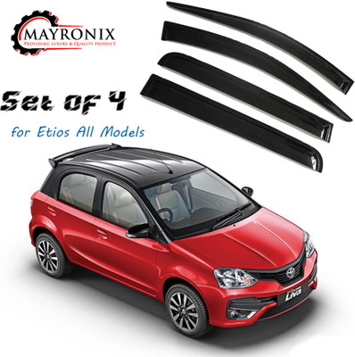 Mayronix For Non-convertibles Front, Rear Wind Deflector(Tinted Toyota Etios Cross, Etios Liva, Etios V)