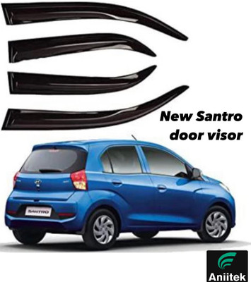 ANiiTEK For Non-convertibles Rear, Front Wind Deflector(Tinted Hyundai Santro)
