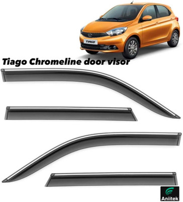 ANiiTEK For Non-convertibles Rear, Front Wind Deflector(Tinted Tata Tiago XE Petrol)