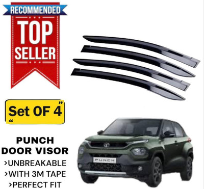 GENFRID For Non-convertibles Front, Rear Wind Deflector(Tinted Datsun GO 1.2)