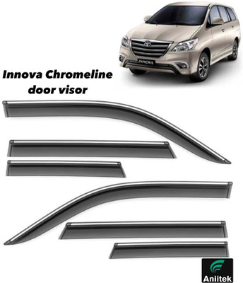 ANiiTEK For Non-convertibles Rear, Front Wind Deflector(Tinted Toyota Innova)
