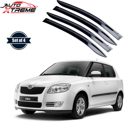 Auto Xtreme For Non-convertibles Front, Rear Wind Deflector(Tinted Skoda Fabia)