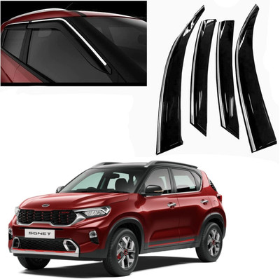 Ds enterprise For Non-convertibles Front, Rear Wind Deflector(Tinted Kia Sonet)