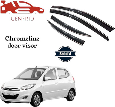 GENFRID For Non-convertibles Front, Rear Wind Deflector(Tinted HYUNDAI i10)