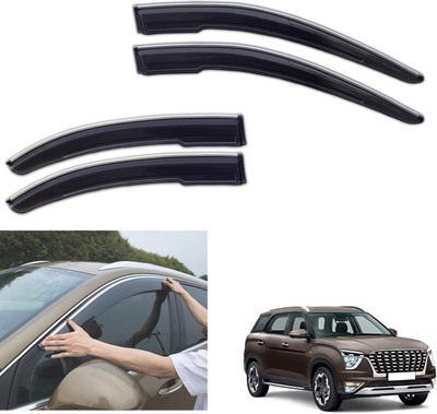 PEEPS STORE For Non-convertibles Front, Rear Wind Deflector(Tinted Hyundai Alcazar)