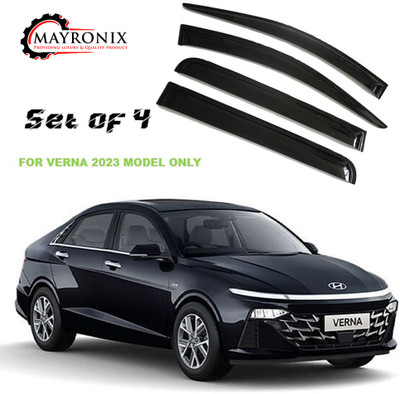 Mayronix For Non-convertibles Front, Rear Wind Deflector(Tinted HYUNDAI Verna)