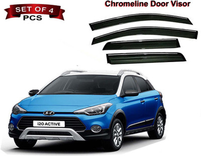 motobridge For Front, Rear Wind Deflector(Tinted Hyundai i20 Active 1.2)