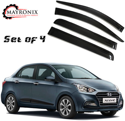 Mayronix For Non-convertibles Front, Rear Wind Deflector(Tinted HYUNDAI Xcent)