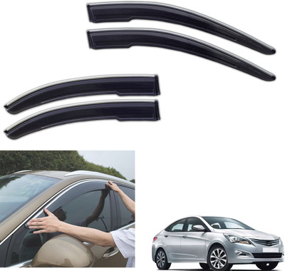 motobridge For Non-convertibles Front, Rear Wind Deflector(Tinted Hyundai Verna Fluidic)