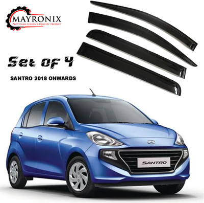Mayronix For Non-convertibles Front, Rear Wind Deflector(Tinted HYUNDAI Santro)