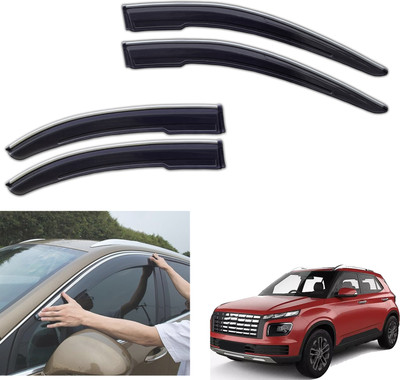 PEEPS STORE For Non-convertibles Front, Rear Wind Deflector(Tinted Hyundai Venue S 1.2 Petrol)