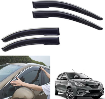 PEEPS STORE For Non-convertibles Front, Rear Wind Deflector(Tinted Toyota Etios Liva)