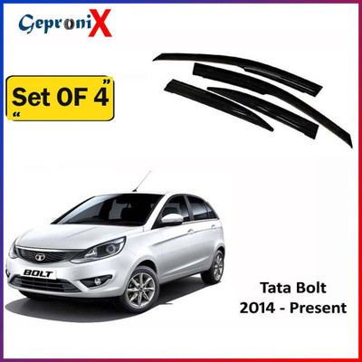 motobridge For Non-convertibles Front, Rear Wind Deflector(Tinted Tata Bolt)