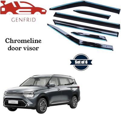 GENFRID For Non-convertibles Front, Rear Wind Deflector(Tinted Kia Carnival Prestige Diesel)