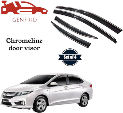 GENFRID For Non-convertibles Front, Rear Wind Deflector(Tinted Honda City i VTEC E)