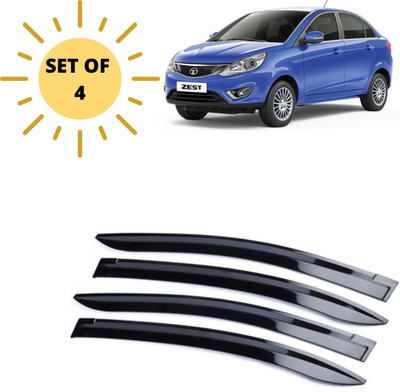 GAURIENTERPRIES For Non-convertibles Rear, Front Wind Deflector(Tinted Tata Zest)