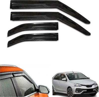 motobridge For Non-convertibles Front, Rear Wind Deflector(Tinted Toyota Etios G)