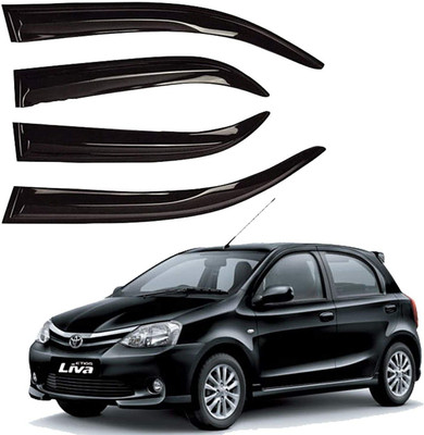 motobridge For Front, Rear Wind Deflector(Tinted Toyota Etios Liva)