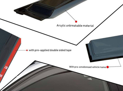 GENFRID For Non-convertibles Front Wind Deflector(Tinted MAHINDRA Bolero)
