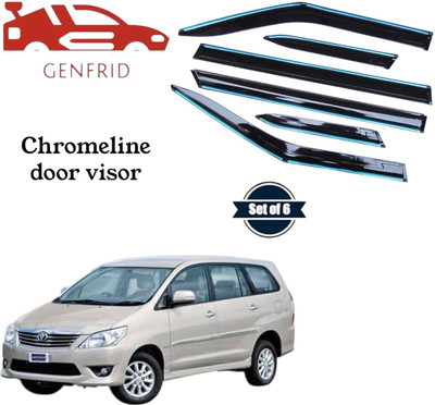 GENFRID For Non-convertibles Front, Rear Wind Deflector(Tinted Toyota Innova)