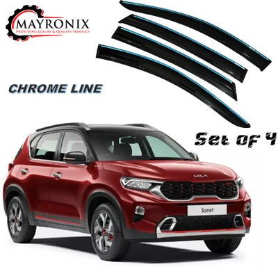 Mayronix For Non-convertibles Front, Rear Wind Deflector(Tinted Kia Sonet)
