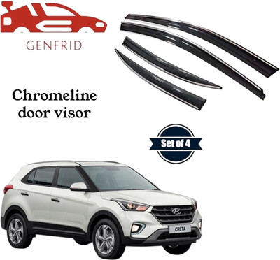 GENFRID For Non-convertibles Front, Rear Wind Deflector(Tinted HYUNDAI Creta)