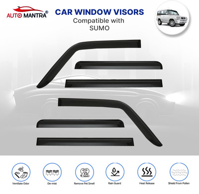AUTOMANTRA For Non-convertibles Rear Wind Deflector(Tinted Tata Sumo)
