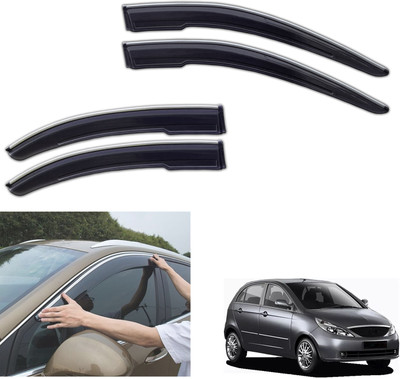 motobridge For Non-convertibles Front, Rear Wind Deflector(Tinted Tata Indica Vista)