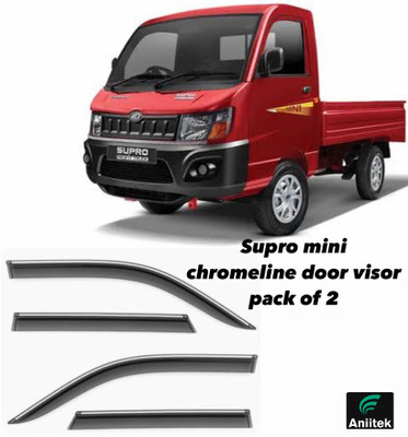 ANiiTEK For Non-convertibles Rear, Front Wind Deflector(Tinted Tata Supro ZX 5 Str)