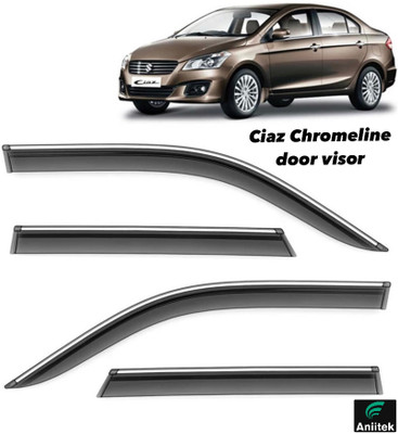 ANiiTEK For Non-convertibles Rear, Front Wind Deflector(Tinted Maruti Ciaz ZXi)