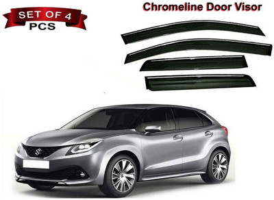 motobridge For Front, Rear Wind Deflector(Tinted Maruti Baleno)