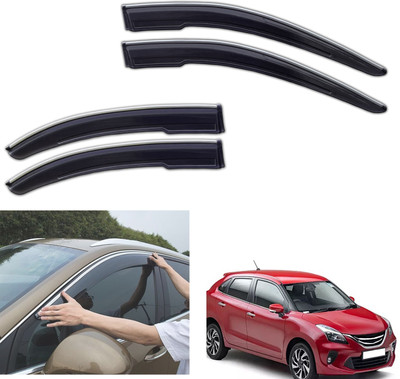 motobridge For Non-convertibles Front, Rear Wind Deflector(Tinted Toyota Glanza V CVT Petrol)