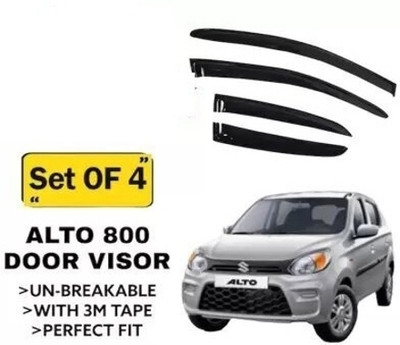 ANiiTEK For Non-convertibles Front, Rear Wind Deflector(NA Maruti Alto 800)