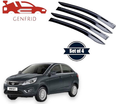 GENFRID For Non-convertibles Front Wind Deflector(Tinted Tata Zest)
