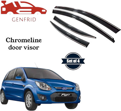 GENFRID For Non-convertibles Front Wind Deflector(Tinted Ford Figo)