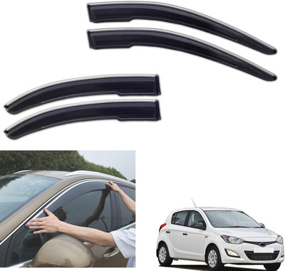 motobridge For Non-convertibles Front, Rear Wind Deflector(Tinted Hyundai i20 Magna(O))